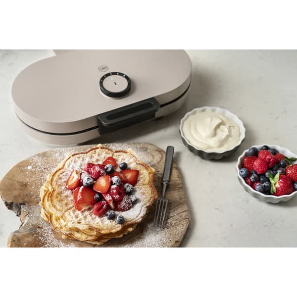 Dubbel våffeljärn, keramisk nonstick-beläggning, 1200W
