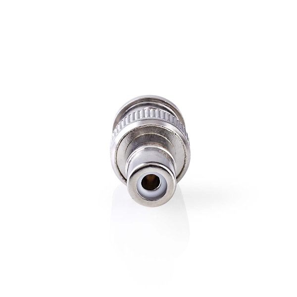 BNC Adapteri | BNC uros | RCA Naaras | Niklattu | 50 Ohm | Suora | Metalli | Hopea | 10 kpl | Kirjekuori