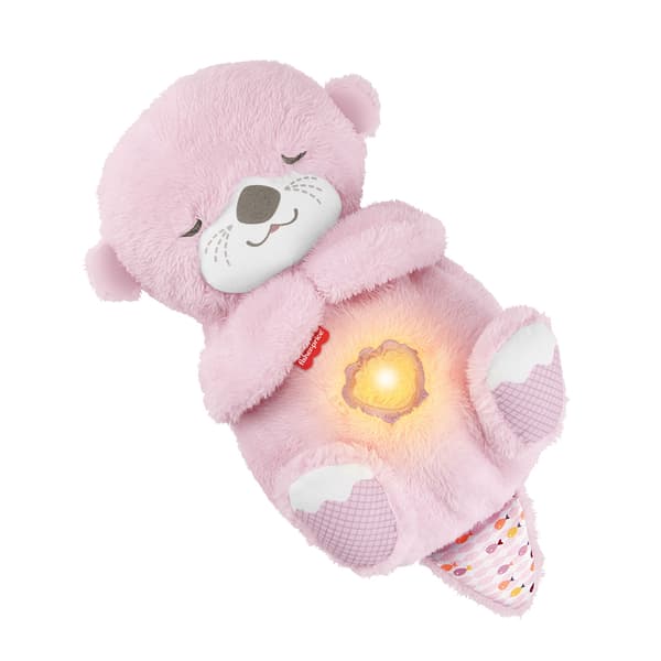 Lugnande rosa utterleksak med lugnande ljud och ljus
