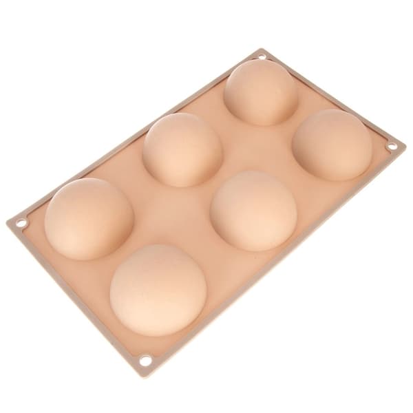 Silikone bageform til halvkugle, beige, 28x16,5 cm