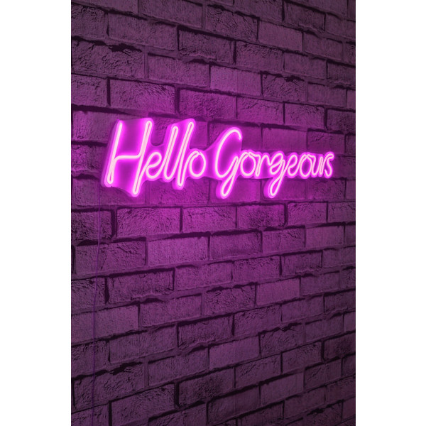 Koristeellinen muovinen led-valaistus Hello Gorgeous - vaaleanpunainen