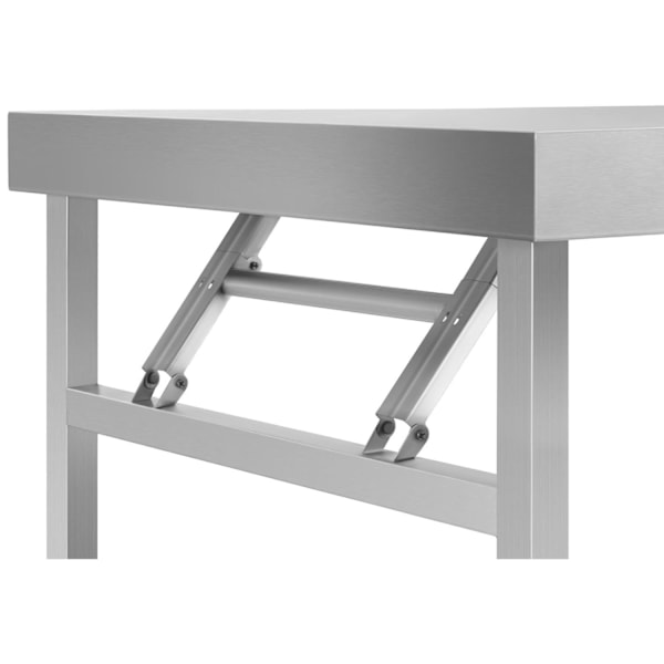 Laboratoriefoldebord i rustfrit stål 120 x 70 cm