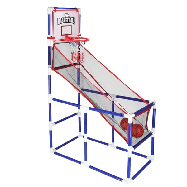 Bärbart basket arkadspel med 2 bollar och pump