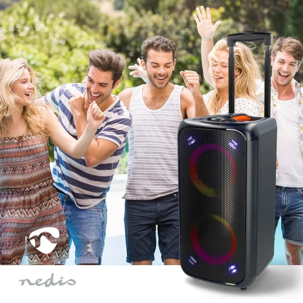 Bluetooth® Party Speaker | Maksimal batteritid: 5 timer | 240 W | Bærehåndtag | Fest lys | Equalizer | Orange / Sort