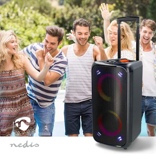 Bluetooth® Party Speaker | Suurin akun toistoaika: 5 tuntia | 240 W | Kantokahva | Juhlavalot | Taajuuskorjain | Musta / Oranssi