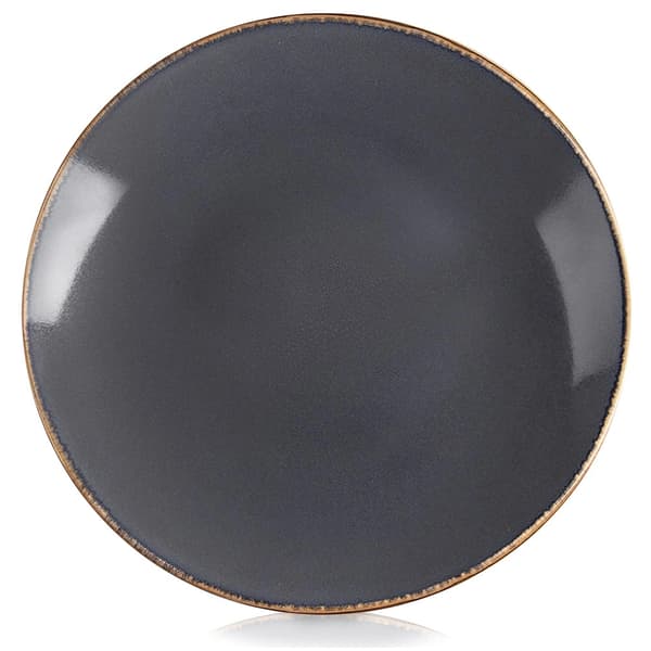 Keramisk tallrik, grå, 27 cm, diskmaskinssäker