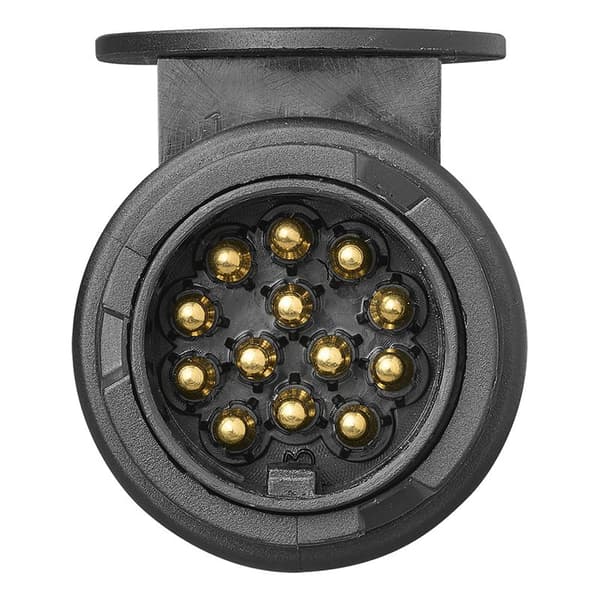 13-benet spiralkabel, 1,5 m, fleksibel PVC, 12V