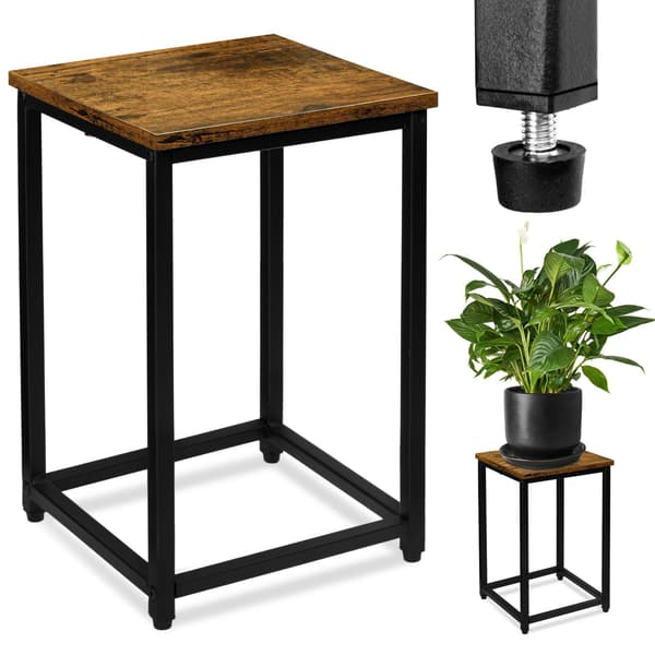 Loft plantestativ, sort stål, 40 cm
