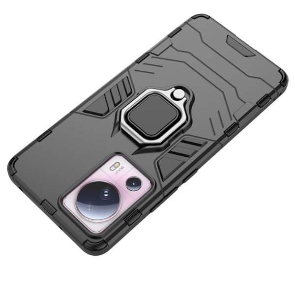 Panssarikotelo Xiaomi 13 Litelle, Ring Armor magneettipidike, musta