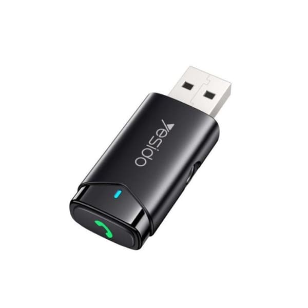 Yesido USB-A Bluetooth 5.0 - 3.5mm AUX-lähetin - musta