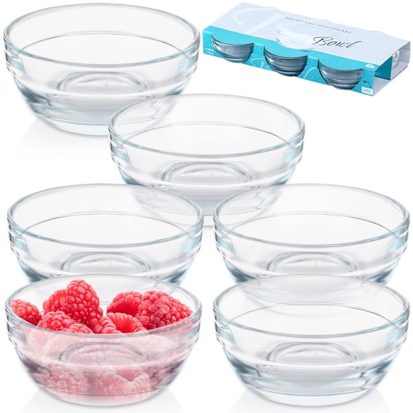 Glasskålar 7,5 cm, 80 ml 6 st.