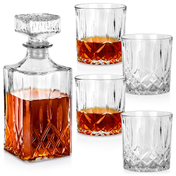 Dekantteri ja viskilasit lasit 900 ml + 4x300 ml 5 kpl.