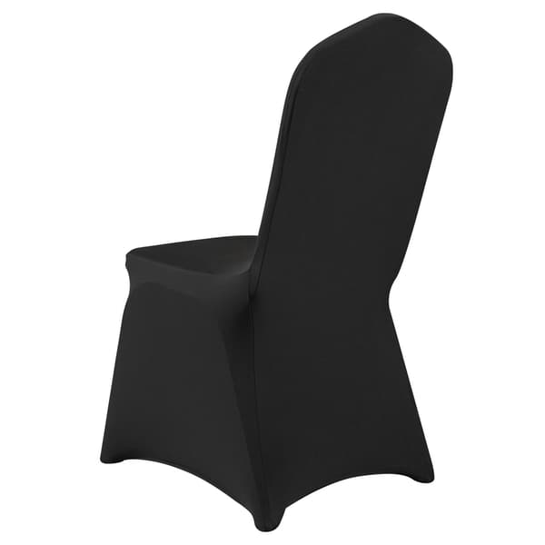 Överdrag till fällbara stolar, stretchspandex, tvättbara, 50-pack svarta