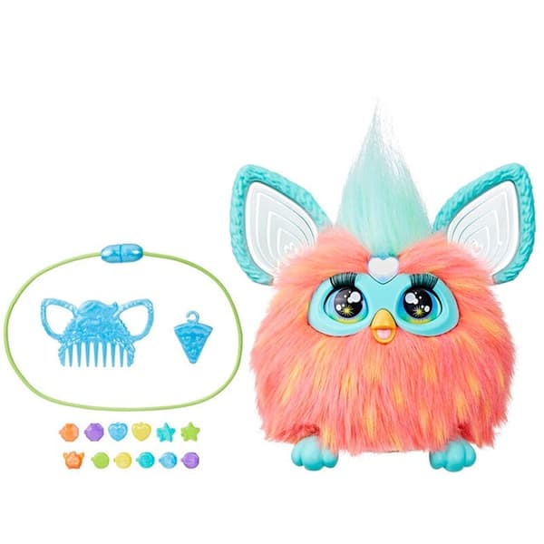 Interaktiv spansk Furby-dukke med stemmegenkendelse og lyde