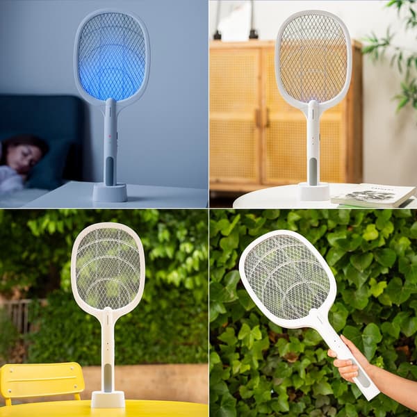 Uppladdningsbart insektsracket med UV-ljus, 3000V, USB-C