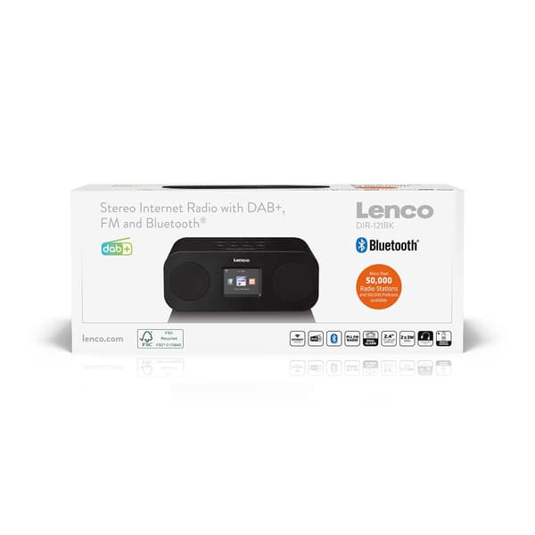 Stereo internetradio med DAB+, FM, Bluetooth, farvedisplay