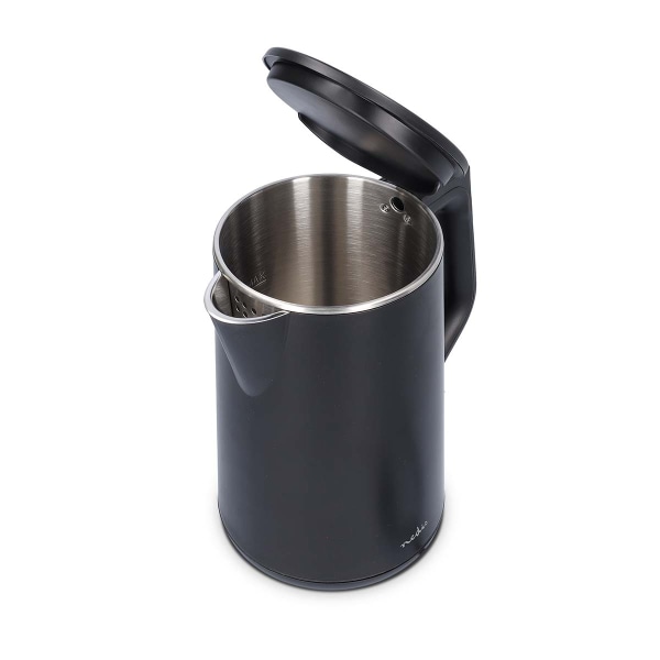 Vatten kokare | 1.5 l | Plast | Svart | Roterbar 360 grader | Dolt värmeelement | Strix® kontroll | Koka-tort funktion