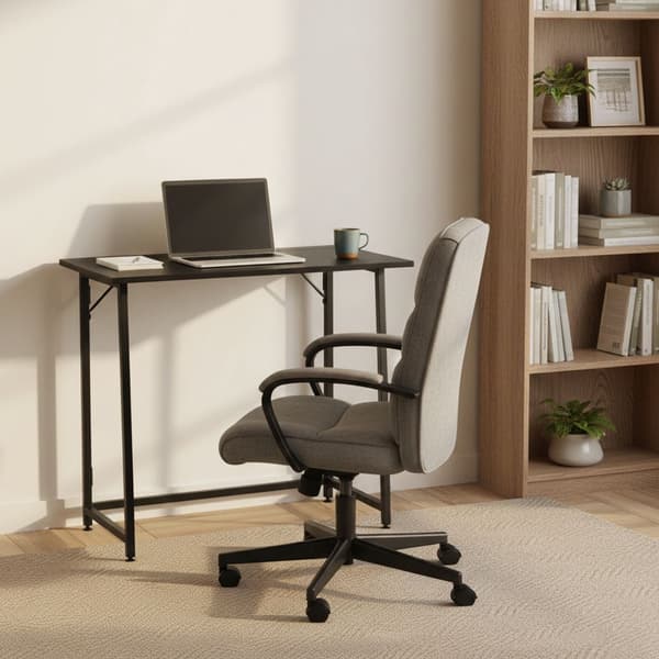 Sammenklappeligt laptopbord, 80x45 cm, sort MDF, pladsbesparende