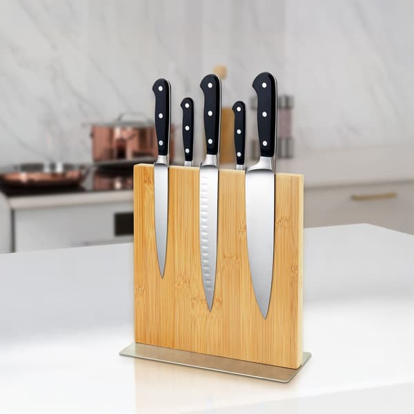 Magnetisk bambusknivblok – Vendbar holder