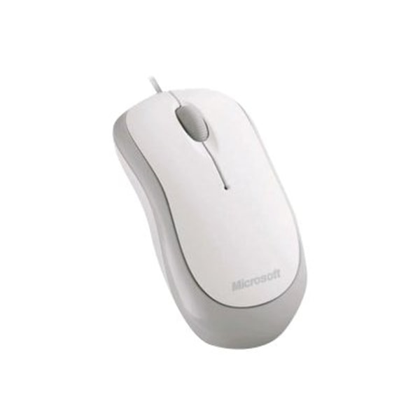 Microsoft Ready Mouse - Mus - optisk - 3 knappar - kabelansluten - USB - vit