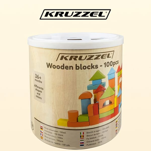 Träblock - 100 st. Kruzzel 22666