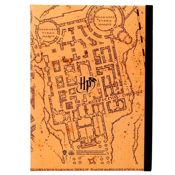 Marauders Map -muistikirja valolla, Harry Potter -design