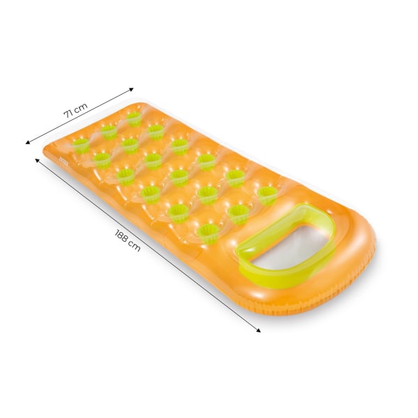 Oppustelig bademadras 188 x 71 cm orange - 58895 INTEX