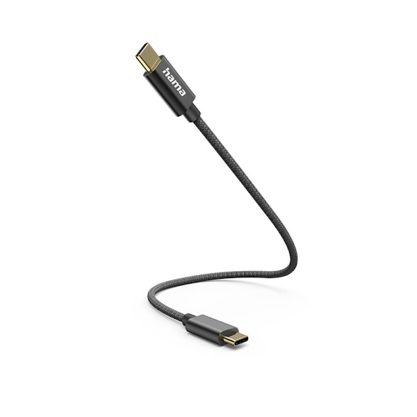 HAMA-latauskaapeli USB-C-USB-C 0,2 m musta