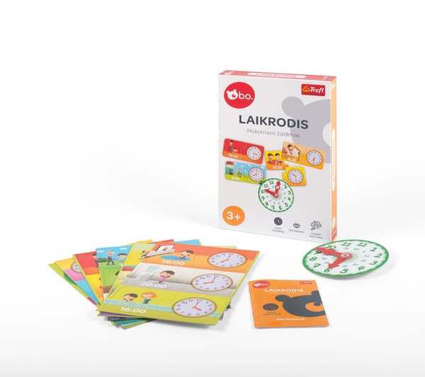 Bo. Pædagogisk brætspil "Clock" (på litauisk sprog.)