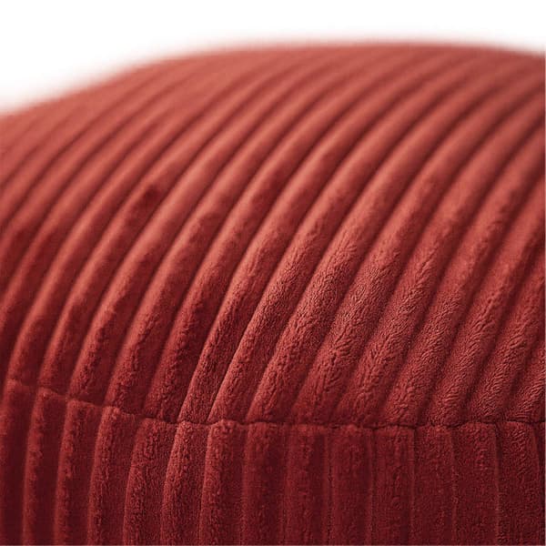 Corduroy Puff – Rund Golvkudde, Boho-stil