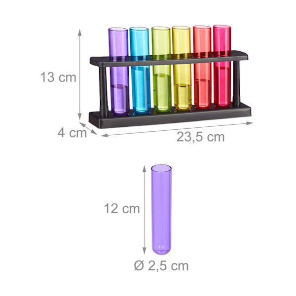 Reagensglas shotglas sæt med 18 stk