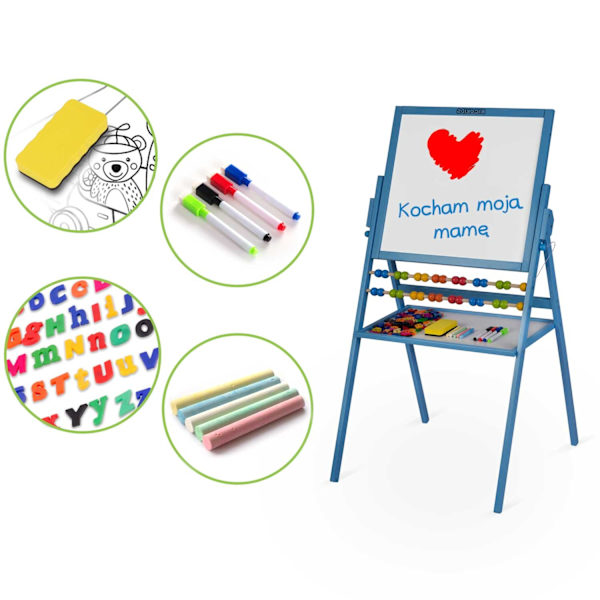 Pyöritettävä magneettinen liitutaulu Ricokids - sininen