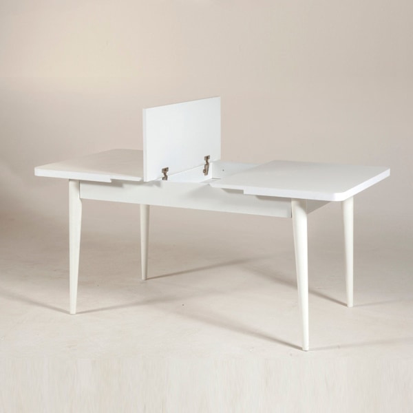 Utdragbart matbord Vina - Vit