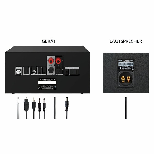 DABMAN i310 CD Hybrid micro Hi-fi System DAB+ / FM / Internet / Bluetooth Svart