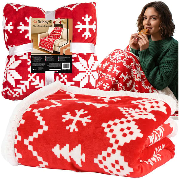 Julfilt, Vändbar, 130x170 cm, Polyester