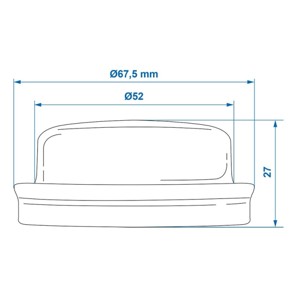 Navkapsel Ø64mmx28mm passer til Knott