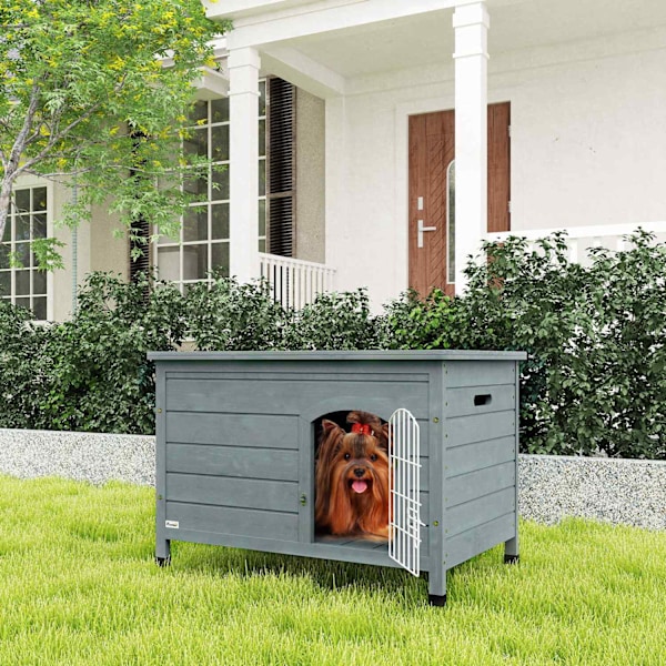 Koirakennel Koiratalo ovella Dog Box Mesh Box Kuljetushäkki kissoille Kaneille Ulkona Vedenpitävä Harmaa Kuusi 80 x 55 x 53,5 cm
