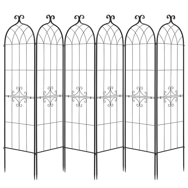 Rosenträdgårdsspaljer, 6-pack 180 x 52,5 cm stål