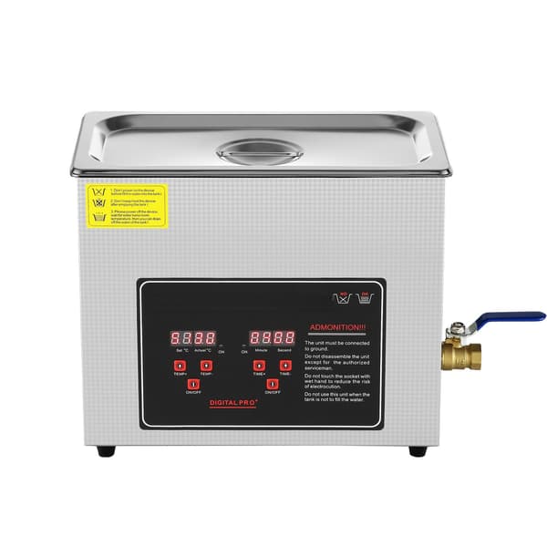Ultralydsrenser 6L, digital timer, varmelegeme, rustfrit stål