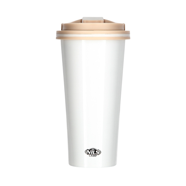 Vit termisk kopp, 18 oz, isolerad