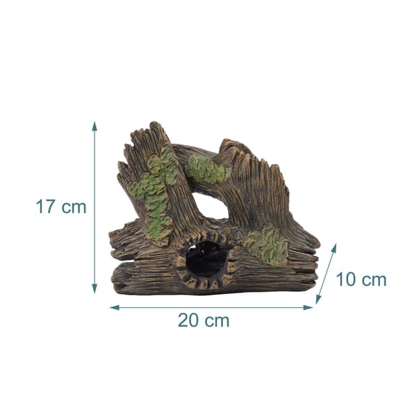 Akvarietræstammeornament – ​​Polyresin skjulested