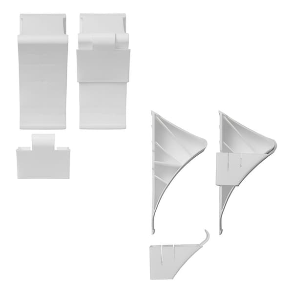 Hjulklods plast hvid inkl. holder