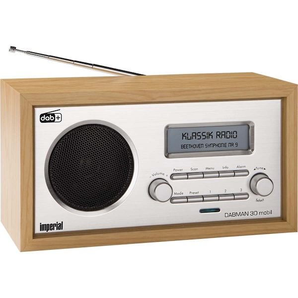 DABMAN 30 Mobiili DAB+ / FM-radio Puu