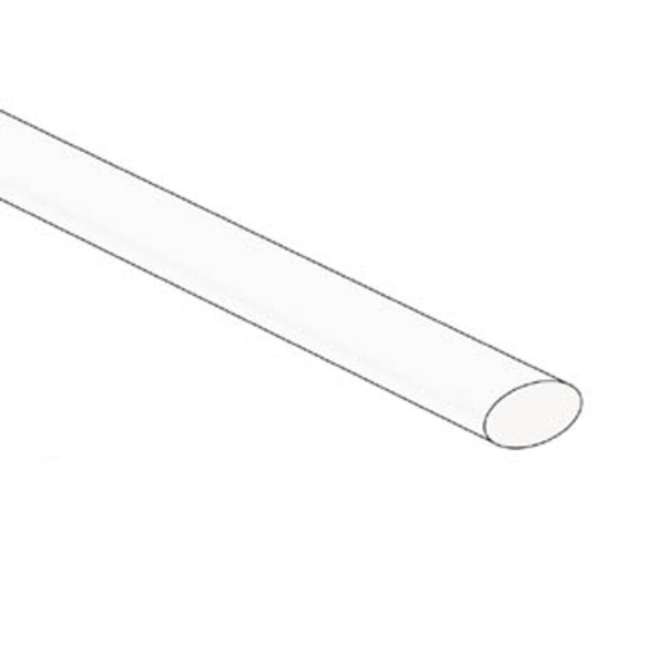 Kutistettava putki 6,4 mm - Valkoinen - 50 kpl