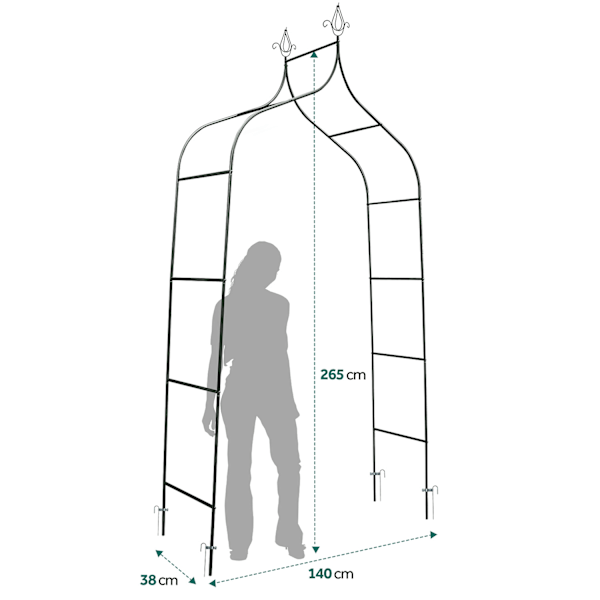 Puutarha pergola kaari 265 cm Plonos PL-991