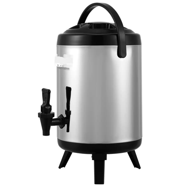 Isoleret drikkevaredispenser i rustfrit stål, 1,5 gal. 6 l, med tap