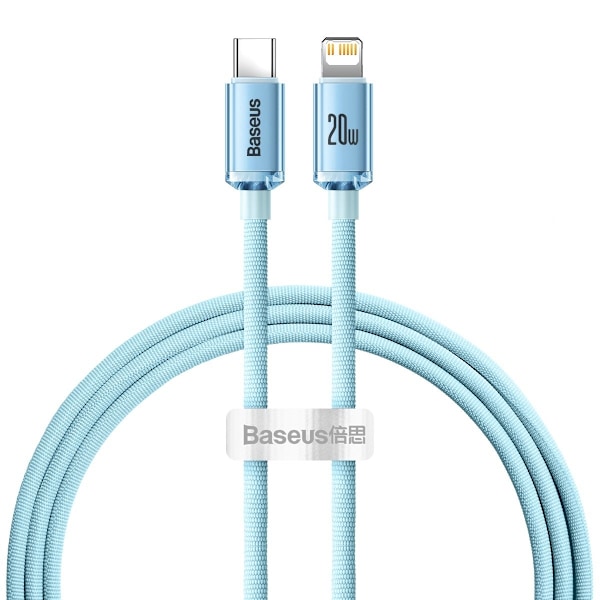 USB-C-kaapeli Iphone Lightning-pikalataus 20W 1,2m sininen