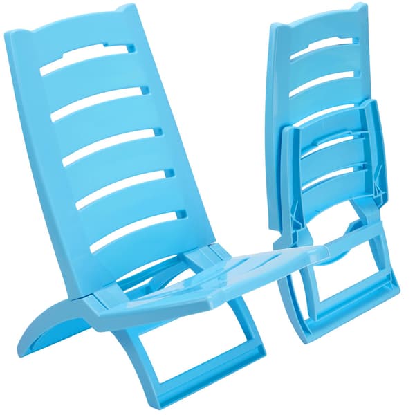 Strandstol, foldbar, blå, 100 kg kapacitet