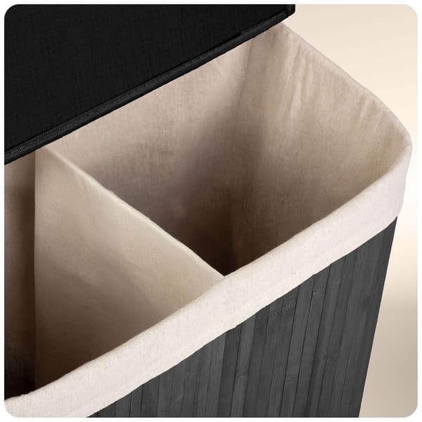 Bambu tvättkorg med lock 100 l Massido