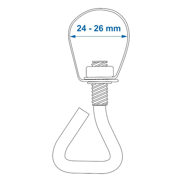 Putkenkiristin 24-26mm 4 kpl läpipainopakkauksessa